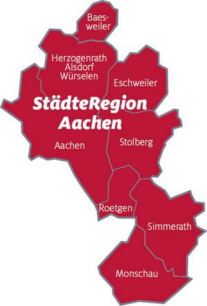 Karte der StädteRegion Aachen